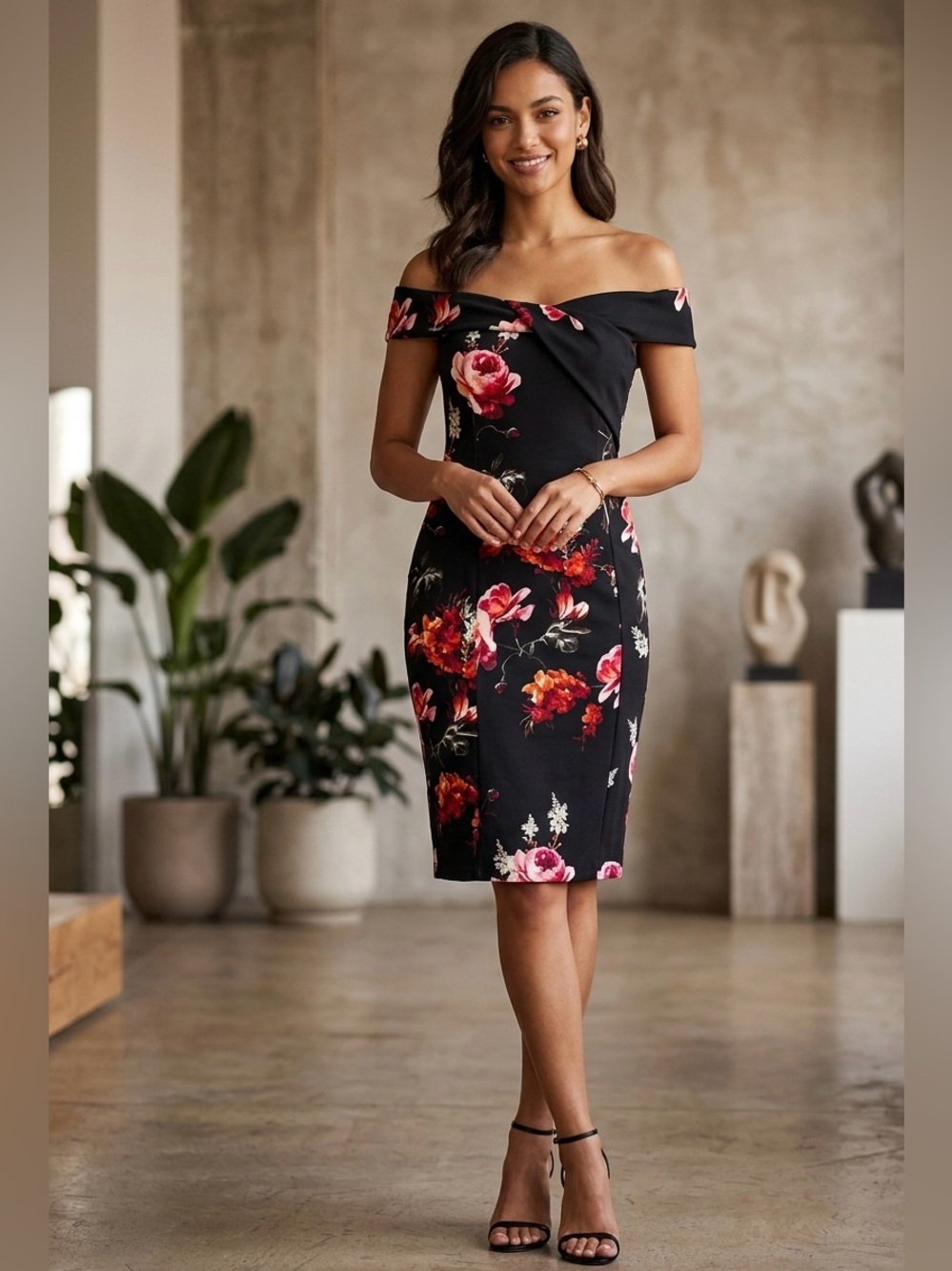 GUESS | Luisa Off-The-Shoulder Floral Dress  Size: S